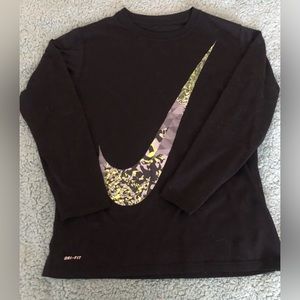 ☘️ NIKE Girls Youth Dri Fit Long Sleeve T-Shirt Top Large